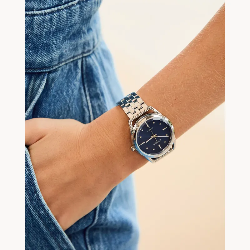 Dress Classics Blue Dial Stainless Steel Bracelet FE7090-55L Dress Classics Blue Dial Stainless Steel Bracelet FE7090-55L